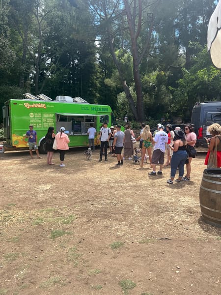 Food truck at a graduation celebration