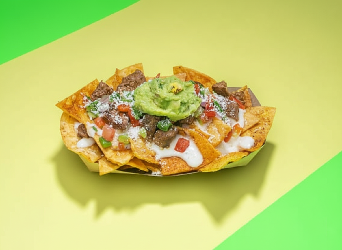Signature nachos with guacamole