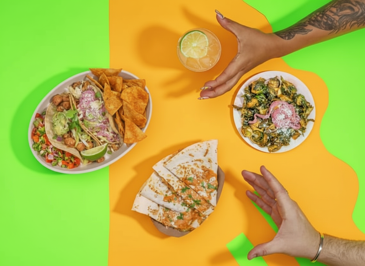 Taco catering spread