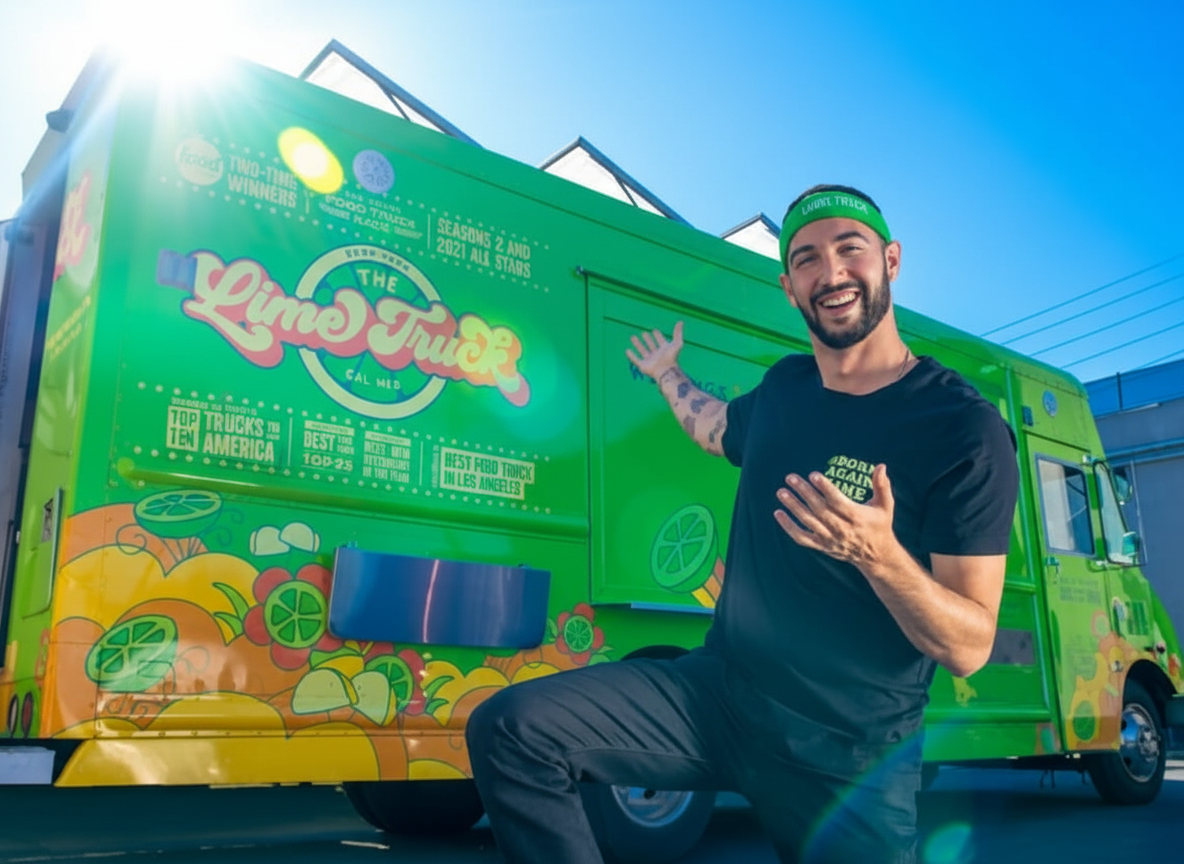 The Lime Truck team serving food