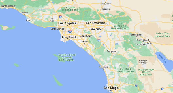 Southern California service map